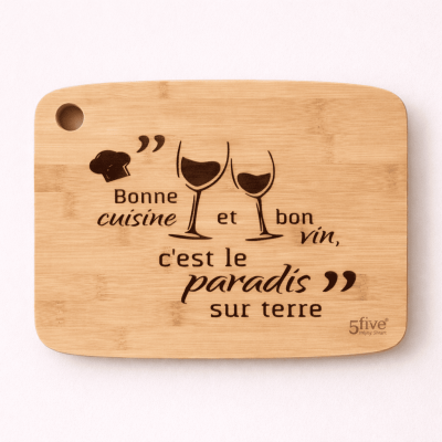 planche apero en bois arrondie personnalisee