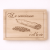 planche apero en bois saucisson